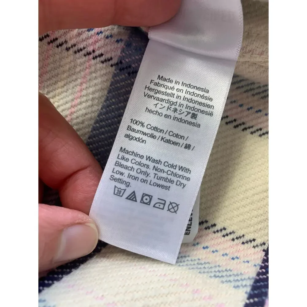 J. Crew Relaxed-Fit Flannel Shirt in Lavender Plaid Size 4
